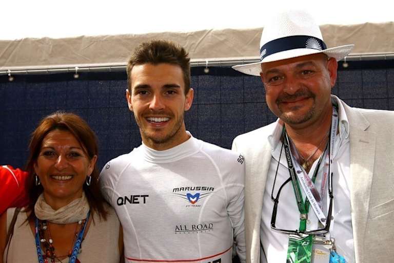 Jules Bianchi mit seinen Eltern Christine und Philippe