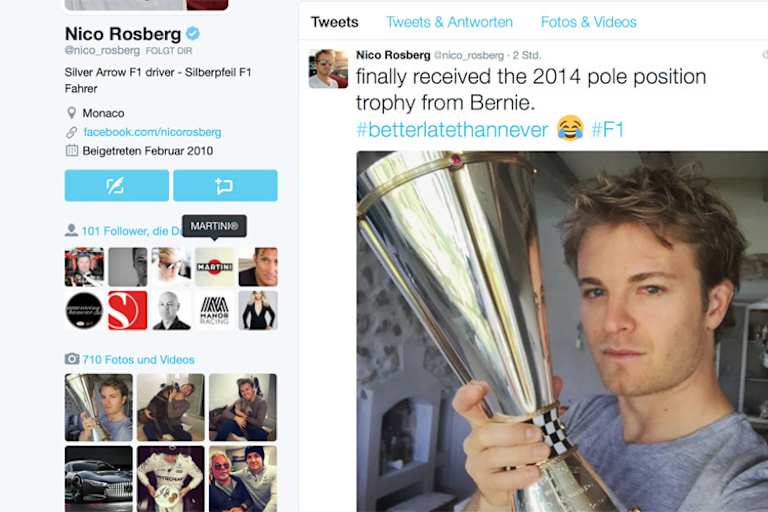 Man staune: Nico Rosberg hat seine Trophäe von 2014 doch noch bekommen