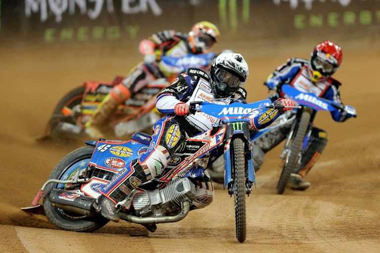 In den Vorläufen wurde Greg Hancock (vorne) mehrfach geschlagen