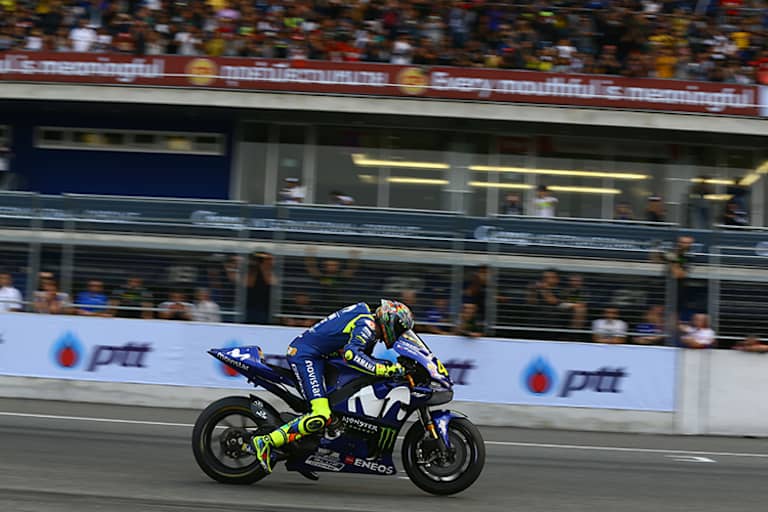 Februar 2018: Valentino Rossi bei den MotoGP-Tests vor voller Tribüne