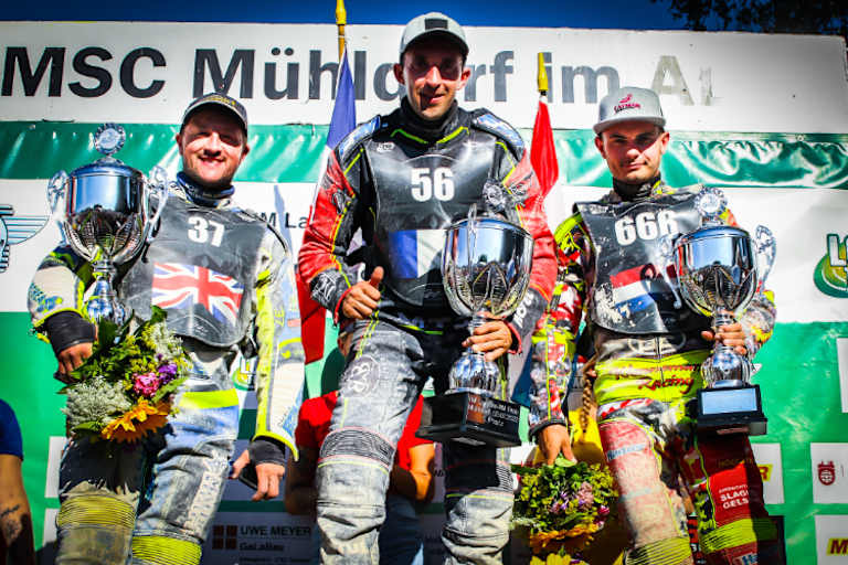 Die Top-3 von Mühldorf: Chris Harris, Mathieu Trésarrieu und Romano Hummel (v.l.)