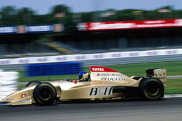 Rallye-Star Colin McRae 1996 im Formel-1-Jordan