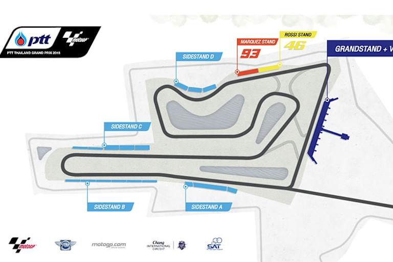 Die GP-Piste in Buriram: Der Chang Circuit fällt durch ein sehr platzsparendes Layout auf
