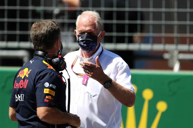 Red Bull Racing-Teamchef Christian Horner mit Red Bull-Rennberater Dr. Helmut Marko