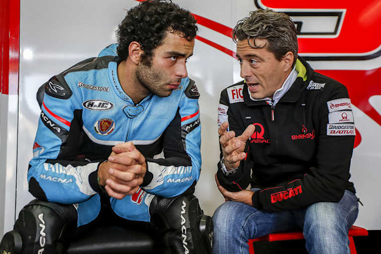 Danilo Petrucci mit Pramac-Teamchef Francesco Guidotti