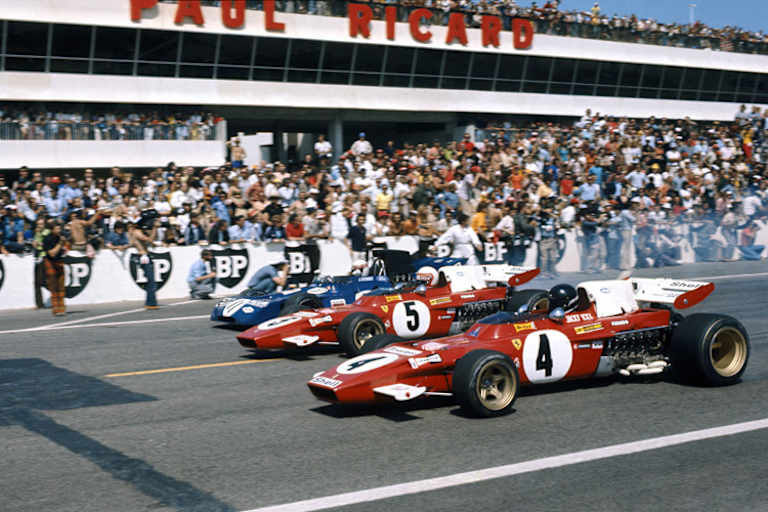 Start zum Grossen Preis von Frankreich 1971 in Le Castellet