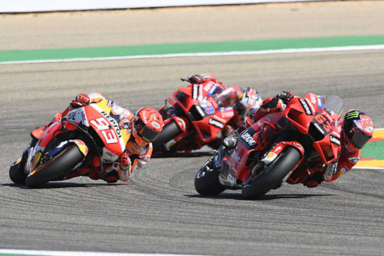 Sieger Pecco Bagnaia vor Marc Márquez