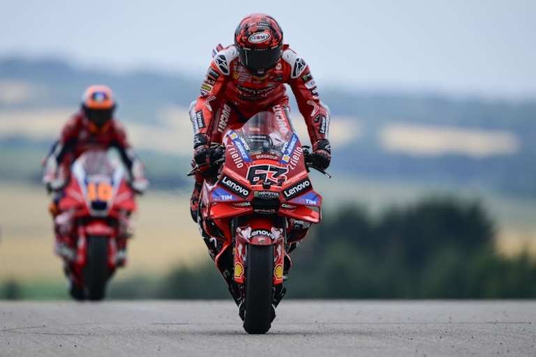 Im Trockenen lief es für Bagnaia deutlich besser als im Nassen