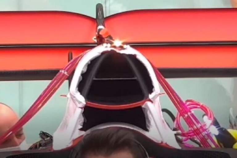 Der Lufteinlass am neuen Ferrari