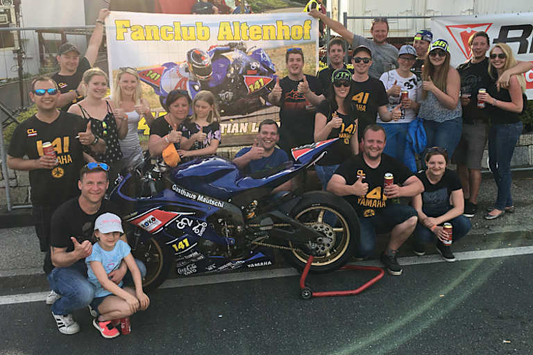 Sein Fanclub sorgte jahrelang bei den Rennen für die moralische Unterstützung