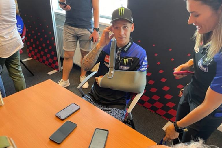 Fabio Quartararo nach der Dutch-TT: Am Sonntag beim Crash lädiert, vorher beim Joggen Zehe gebrochen 