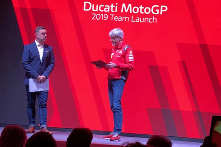 Ducati Corse General Manager Gigi Dall'Igna (re.)