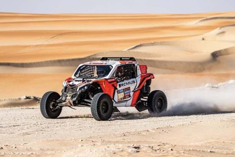 Das Fahrzeug von Lukas Lauda und Navigator Stefan Henken: CanAm Maverick XRS Turbo.