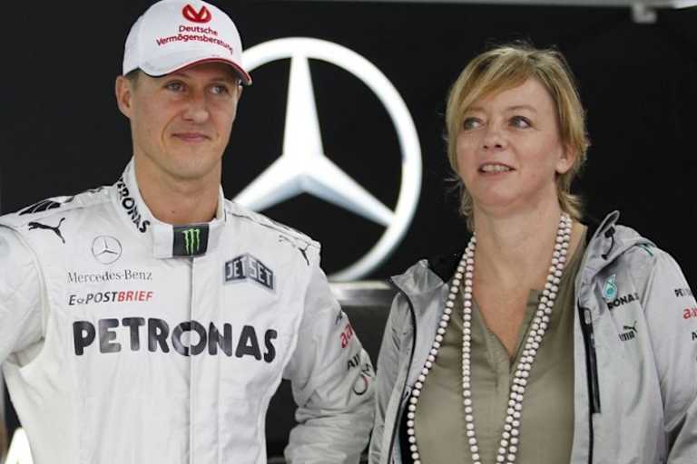 Michael Schumacher mit seiner Managerin Sabine Kehm