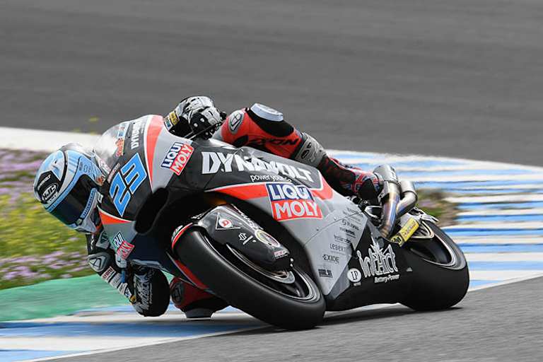 Marcel Schrötter kam am zweiten Testtag nicht zurecht