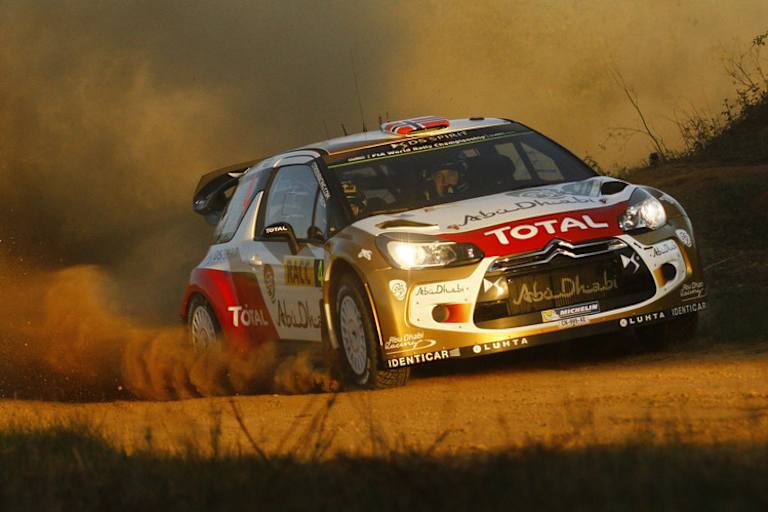 Nach der ersten Etappe auf Rang drei – Mads Östberg im Citroën DS3 WRC