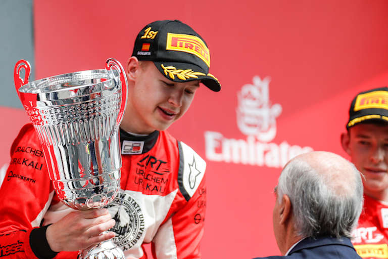 Mazepin hat 2018 in der GP3 vier Mal gewinnen können