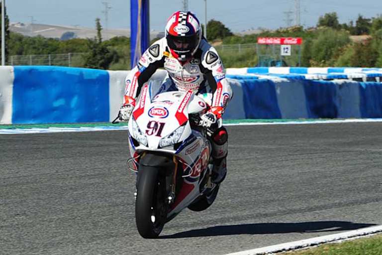 Leon Haslam quetscht alles aus der Honda heraus