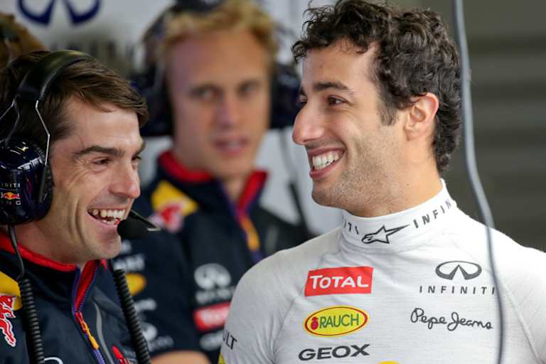Auch im Team steht der lustige Australier Daniel Ricciardo hoch im Kurs