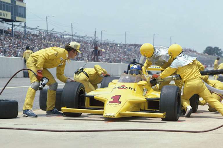 Johnny Rutherford mit seinem Chaparral 2K in Atlanta 1981