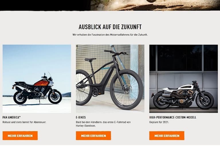 Der Elektro-Scooter ist in der Sektion Ausblick auf die Zukunft nicht mehr zu sehen, er figuriert nurmehr als Konzeptfahrzeug