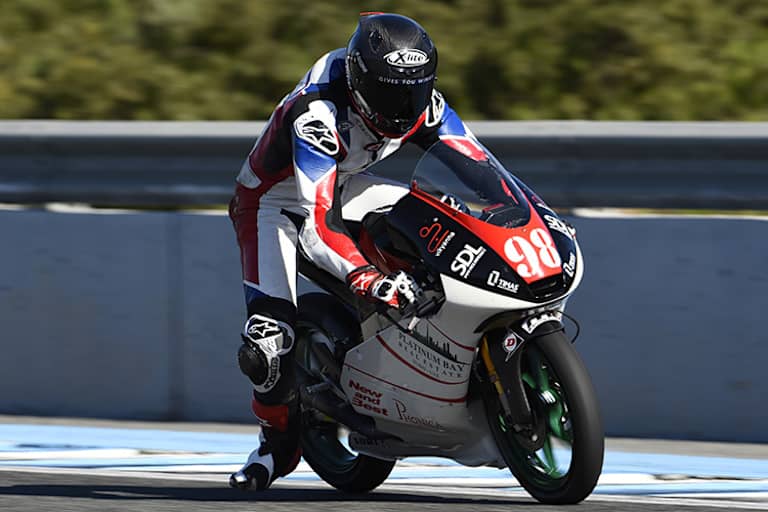 Jerez: Hanika auf seiner Mahindra