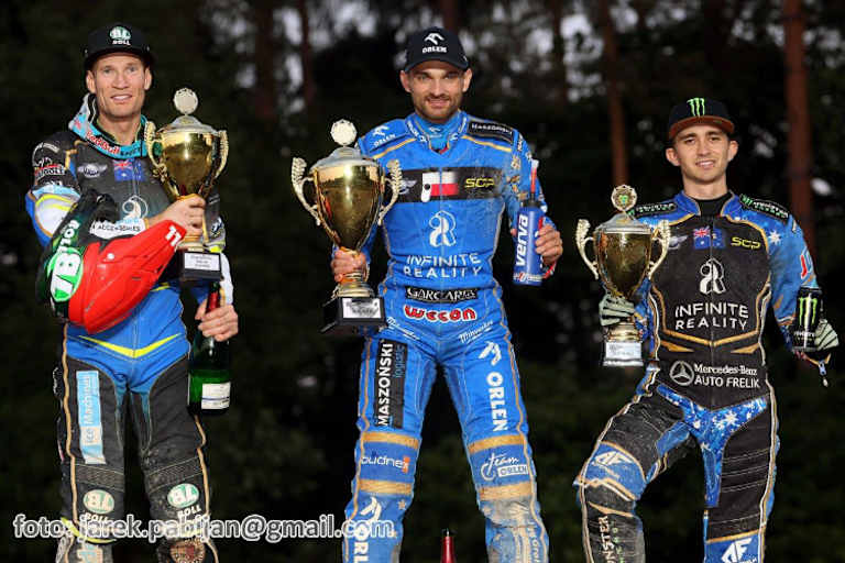 Die Top-3 von Teterow (v.l.): Jason Doyle, Bartosz Zmarzlik und Jack Holder