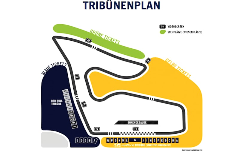 Die Tribünen in der Übersicht
