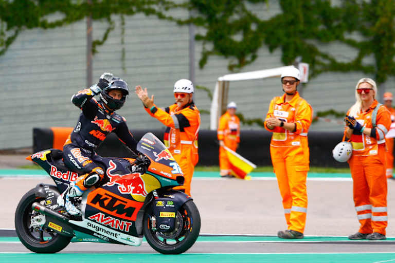 Marcel Schrötter genoss seine Auslaufrunde