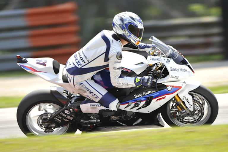 Michael Ranseder auf der Werks-BMW