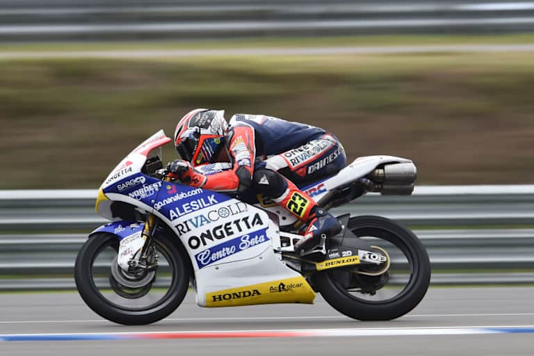 Der Italiener auf der Honda des Teams Ongetta Rivacold