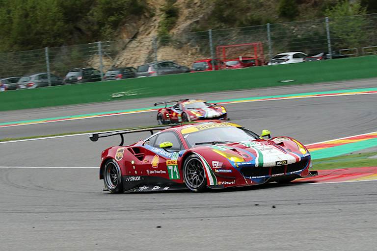 Nicht zu schlagen in der GTE Pro: Die beiden Ferrari 488 GTE