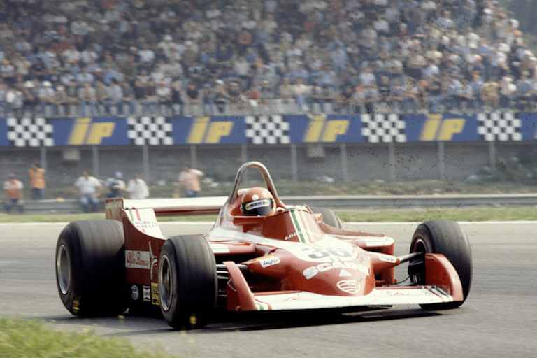 Vittorio Brambilla mit seinem Alfa Romeo 177 in Monza 1979