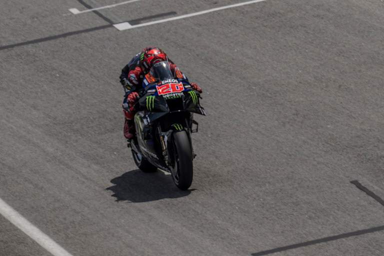 Fabio Quartararo erreichte auf der 920 m langen Geraden einen Spitzenwert von 335,4 km/h