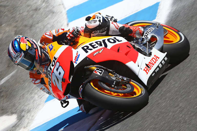 Dani Pedrosa ausgangs der Corkscrew