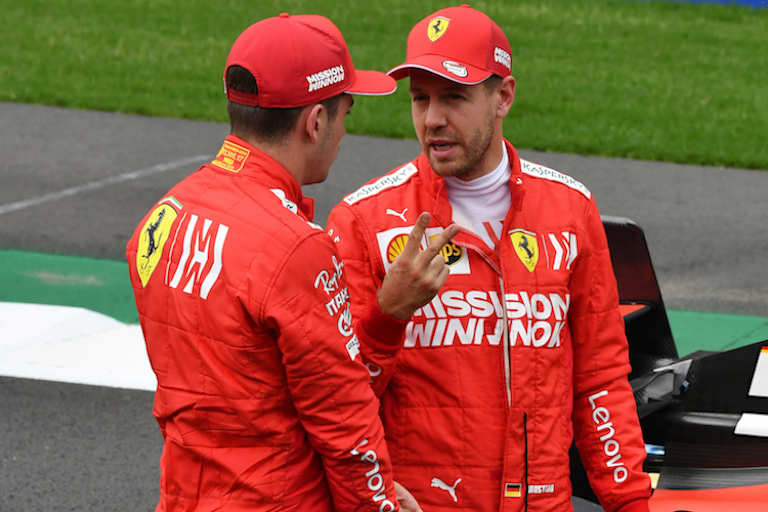 Charles Leclerc und Sebastian Vettel