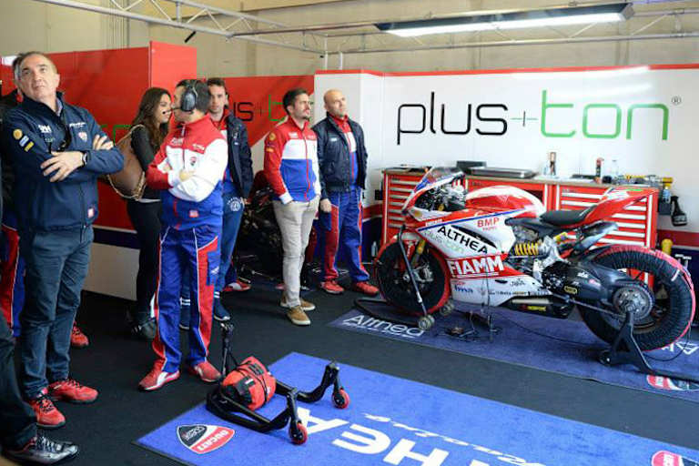Althea-Boss Genesio Bevilacqua (li.) will seine Marke plus+ton promoten