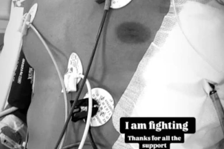 Der Drainage-Schlauch in der Brust von Martin