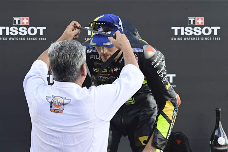 In Thailand wurde Luca Marini zum dritten Mal eine Medaille für einen Podestplatz im Sprintrennen umgehängt