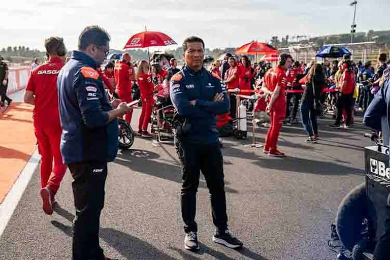 RNF-Mitbesitzer Razlan Razali am Sonntag auf dem Grid