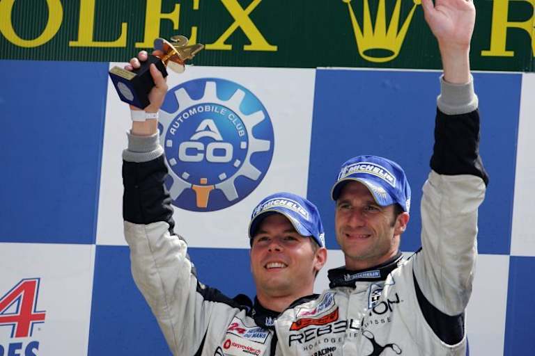 Jubel auf dem Podium mit Xavier Pompidou