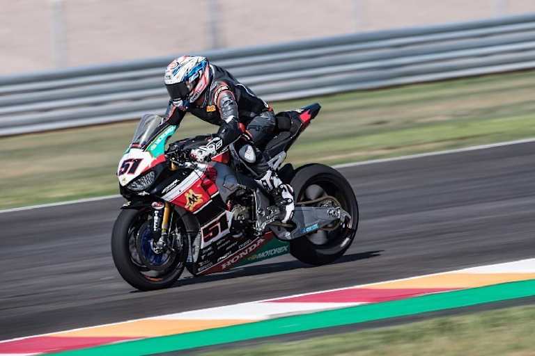 Florian Marino machte auf der Triple-M-Honda eine gute Figur