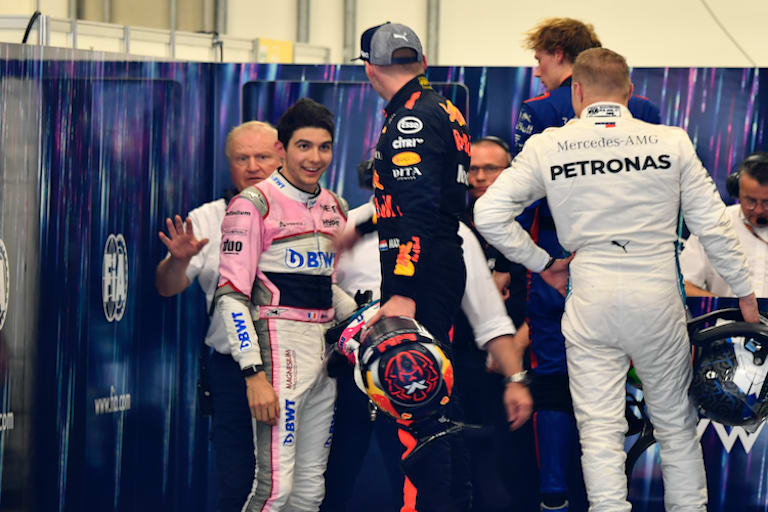 Ocon und Verstappen nach dem Rennen