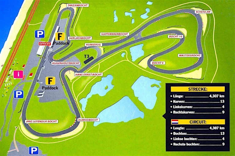 Die Rennstrecke von Zandvoort