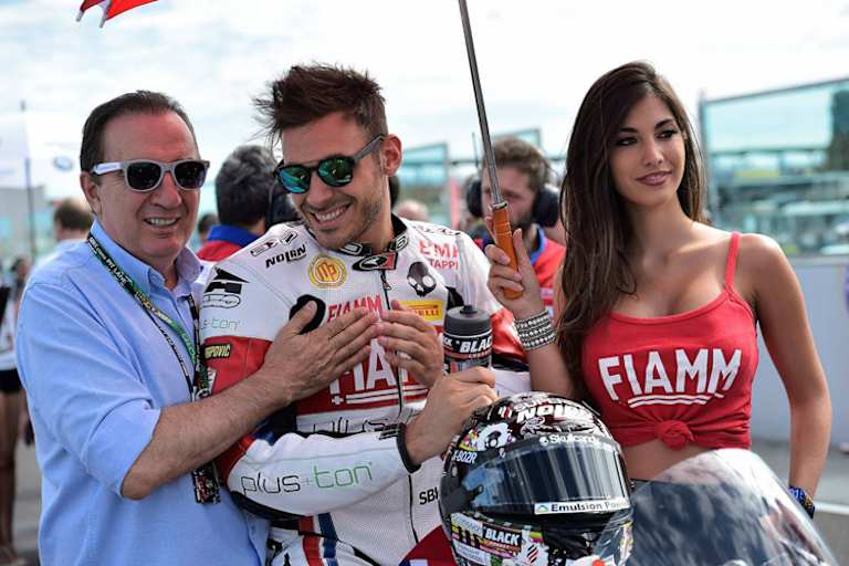 Althea-Chef Genesio Bevilacqua (li.) mit seinem diesjährigen Fahrer Niccolò Canepa