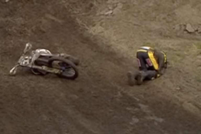 Kay de Wolf stürzte ebenfalls an der zweiten Abfahrt