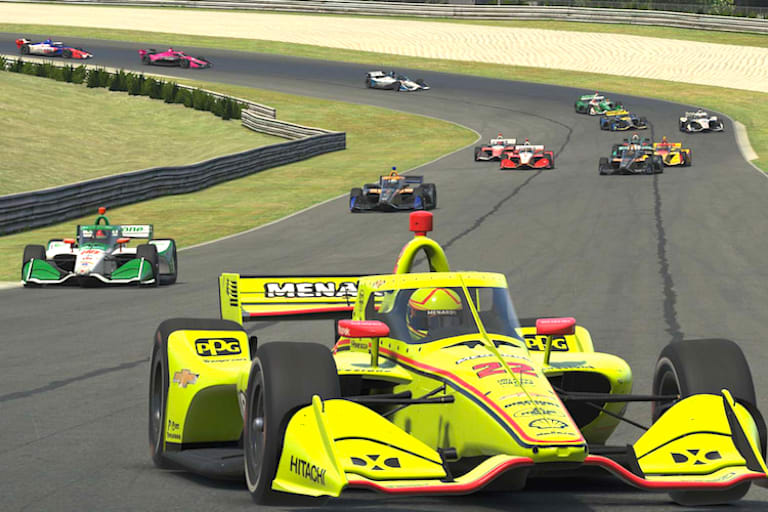 Im virtuellen IndyCar-Feld fahren viele Stars mit, ganz anders als in der Formel 1