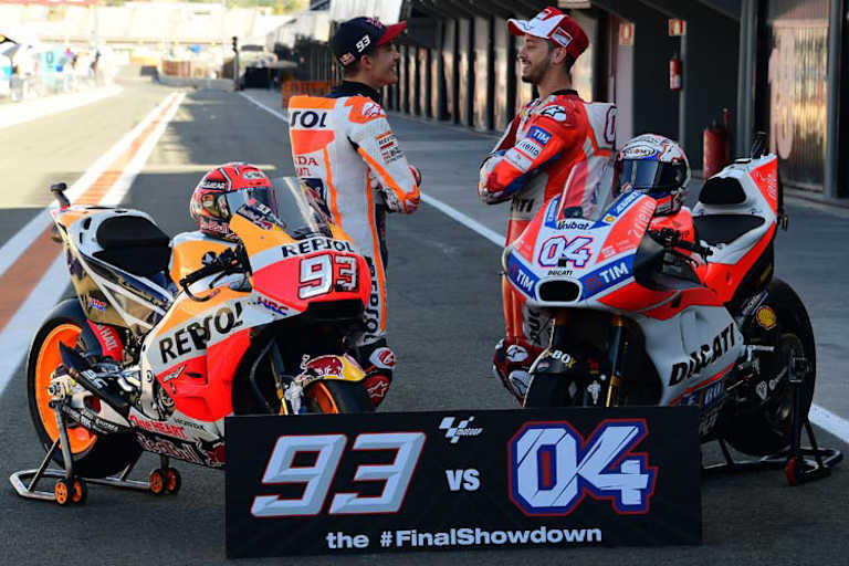 21 Punkte trennen Marc Márquez (li.) und Andrea Dovizioso