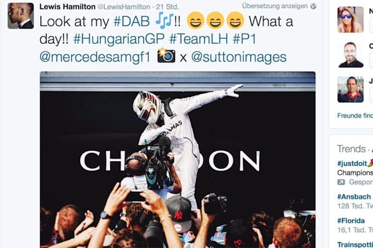 Das twitterte Lewis selber