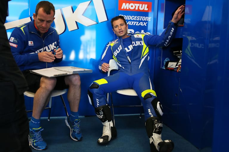 Randy de Puniet mit Crew-Chief Tom O'Kane